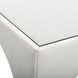 Tomlin Cream Performance Fabric 35" Square Game Table and Round Ottoman Set of 2