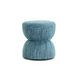 Tomlin Teal Performance Fabric 35" Square Game Table and Round Ottoman Set of 2