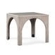 Tomlin Beige Performance Fabric 35" Square Game Table and Round Ottoman Set of 2
