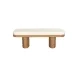 Ollie White Boucle Wooden Bench