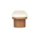 Ollie White Boucle Wooden Bench