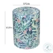 Taurus Ceramic And Garden Print Stool