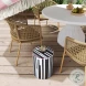 Taurus Ceramic And Modern Stripes Print Stool