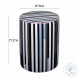 Taurus Ceramic And Modern Stripes Print Stool