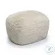 Britt Natural Vegan Shearling Ottoman