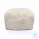 Britt Natural Vegan Shearling Ottoman