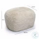 Britt Natural Vegan Shearling Ottoman