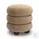Stefanie Taupe Velvet Ottoman