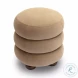 Stefanie Taupe Velvet Ottoman