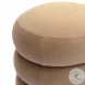 Stefanie Taupe Velvet Ottoman