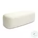 Graceland Cream Faux Mohair Bench