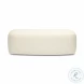 Graceland Cream Faux Mohair Bench
