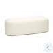 Graceland Cream Faux Mohair Bench