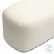 Graceland Cream Faux Mohair Bench