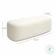 Graceland Cream Faux Mohair Bench
