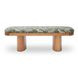 Ollie Olive Green Leopard Jacquard Bench