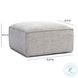 Mindy Taupe Chenille Basketweave Square Ottoman