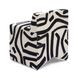 Pippa Black Brushstroke Print Stool