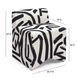 Pippa Black Brushstroke Print Stool