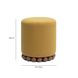 Dex Amber Performance Vegan Mohair Upholstered Round Ottoman