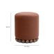 Dex Bronze Performance Vegan Mohair Upholstered Round Ottoman