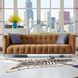 Bea Cognac Velvet 91" Sofa