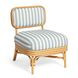 Dorine Mint Green and White Performance Fabric Upholstered Accent Chair