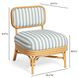 Dorine Mint Green and White Performance Fabric Upholstered Accent Chair