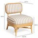 Dorine Khaki and White Performance Fabric Upholstered Accent Chair