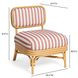 Dorine Cherry and White Performance Fabric Upholstered Accent Chair