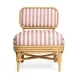 Dorine Cherry and White Performance Fabric Upholstered Accent Chair