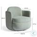 Wolfie Mint Green Velvet Swivel Chair