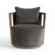 Paolo Chocolate Brown Upcycled Swivel Chair
