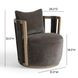 Paolo Chocolate Brown Upcycled Swivel Chair