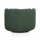 Nura Forest Green Upholstered Swivel Accent Chair with Pillow