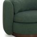 Nura Forest Green Upholstered Swivel Accent Chair with Pillow