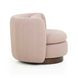 Nura Pink Upholstered Swivel Accent Chair with Pillow