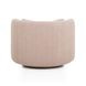 Nura Pink Upholstered Swivel Accent Chair with Pillow