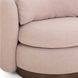 Nura Pink Upholstered Swivel Accent Chair with Pillow