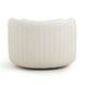 Nura Cream Performance Fabric Upholstered Swivel Accent Chair with Pillow