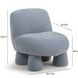 Stomp Blue Performance Fabric Upholstered Accent Chair