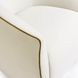 Jordan Cream and Chocolate Brown Performance Fabric Upholstered Swivel Accent Chair