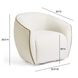 Jordan Cream and Chocolate Brown Performance Fabric Upholstered Swivel Accent Chair