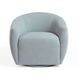 Jordan Baby Blue and Cream Performance Fabric Upholstered Swivel Accent Chair