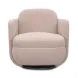 Wolfie Pink Performance Fabric Upholstered Swivel Accent Chair