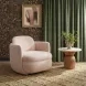 Wolfie Pink Performance Fabric Upholstered Swivel Accent Chair