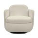 Wolfie Cream Performance Fabric Upholstered Swivel Accent Chair