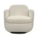 Wolfie Cream Performance Fabric Upholstered Swivel Accent Chair
