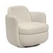 Wolfie Cream Performance Fabric Upholstered Swivel Accent Chair