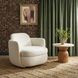 Wolfie Cream Performance Fabric Upholstered Swivel Accent Chair